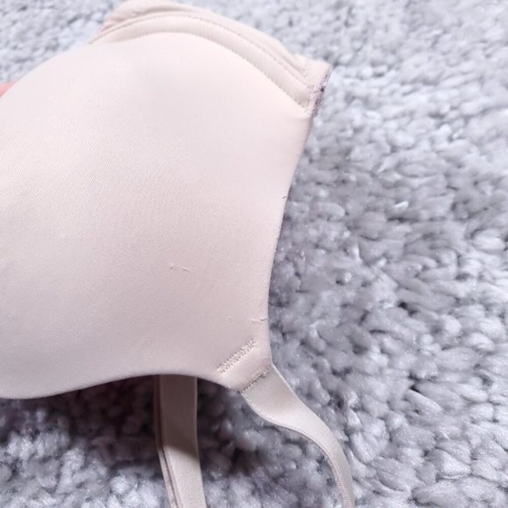 Victoria's Secret PINK Wear Everywhere T-Shirt Lightly Lined Bra 36D Beige Tan - Picture 5 of 13